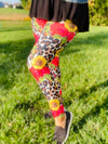 Sunflower, Rose & Leopard Leggings