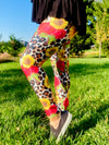 Sunflower, Rose & Leopard Leggings