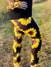 Walking on Sunshine Yellow Sunflower Leggings