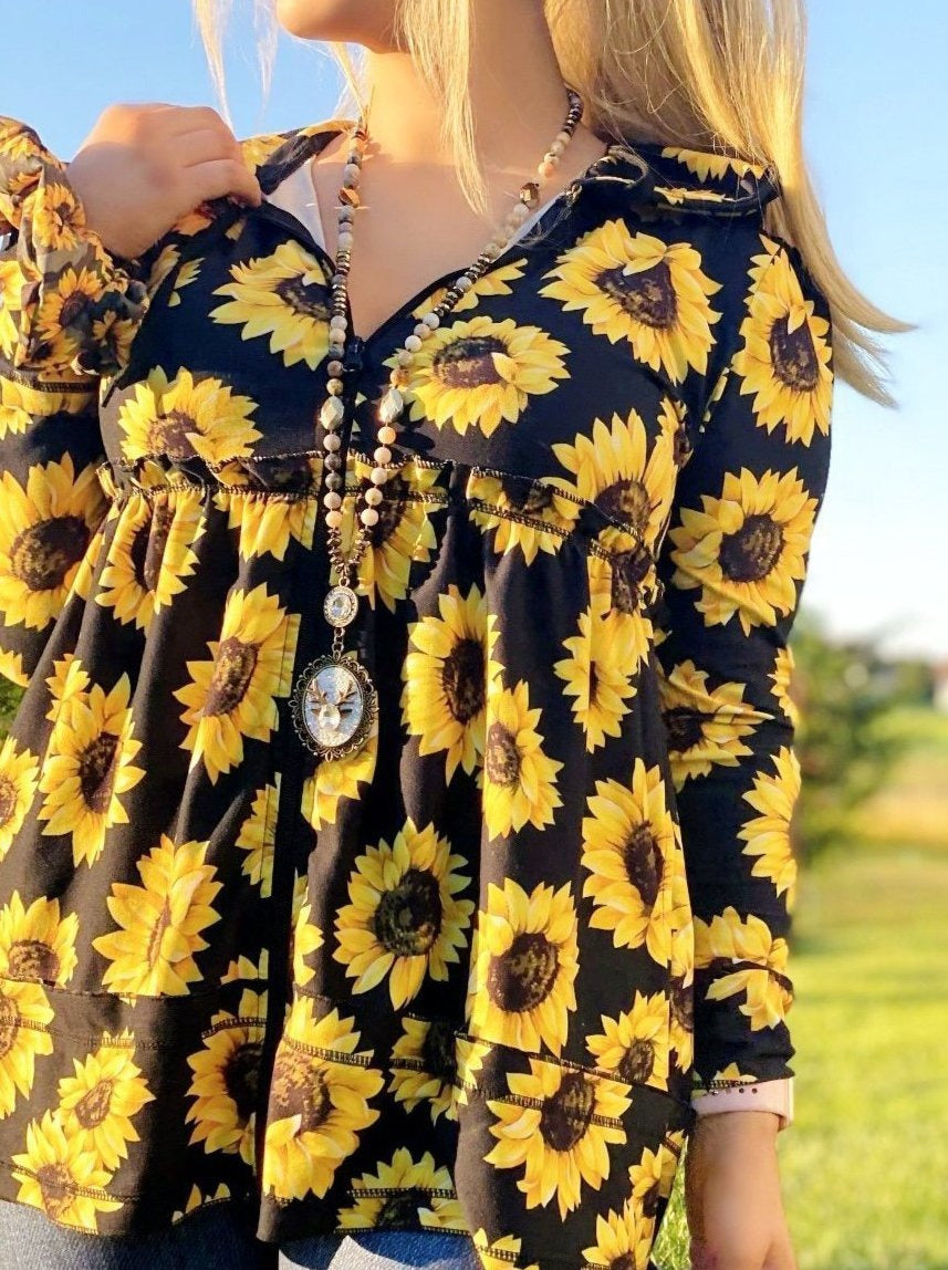 Walking on Sunshine Sunflower Stef Hoodie