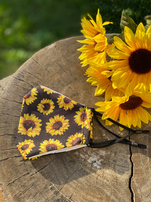 Yellow Sunflower Washable Face Mask