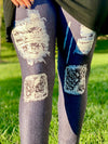 Lace Patch Jean Leggings