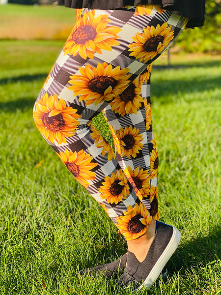 Sunflower Plaid Leggings