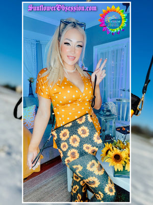 Sunflower Leopard 2 in 1 Crossbody Wristlet Purse
