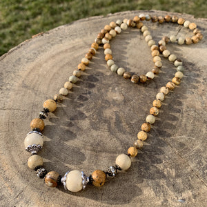 Jasper Stone Bead Necklace