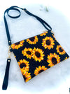 Sunflower Leopard 2 in 1 Crossbody Wristlet Purse