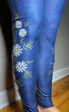 Daisy Floral Jean Leggings - SALE