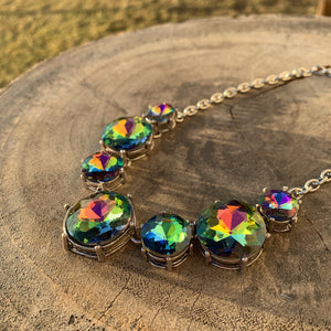 Sparkly Rainbow Crystal Necklace