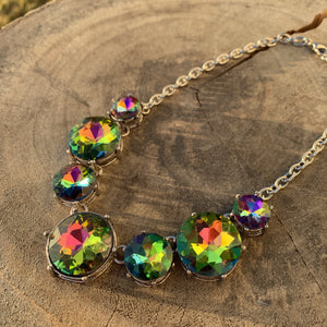 Sparkly Rainbow Crystal Necklace