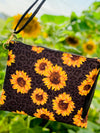 Sunflower Leopard 2 in 1 Crossbody Wristlet Purse