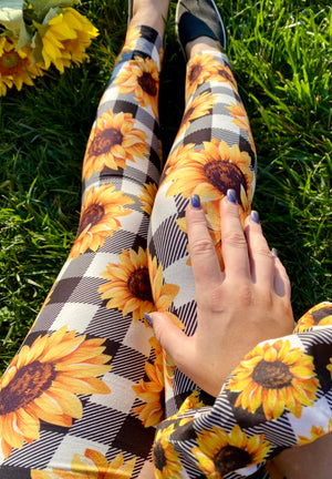 Sunflower Plaid Leggings