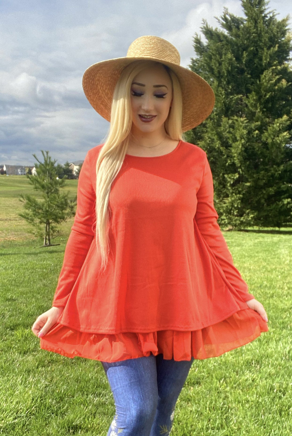 Melon Bow Women’s Tunic Top