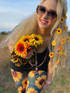Sunflower Camouflage Camo Leggings