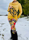 Sunflower, Rose & Leopard Leggings
